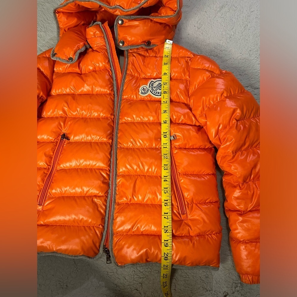 MONCLER kids puff jacket in orange - Picture 16 of 17